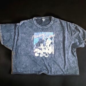 Minnie & Mickey Cropped T-shirt, Retro Shirt, Vintage Disney, 80s